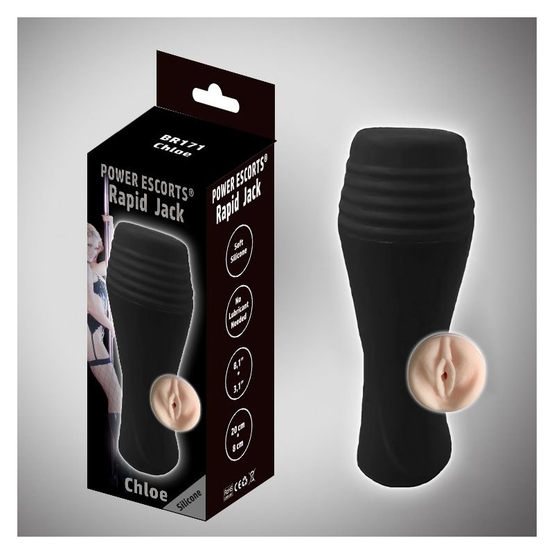 Masturbator Rapid Jack Black Chloe 20 cm cielisty - 1