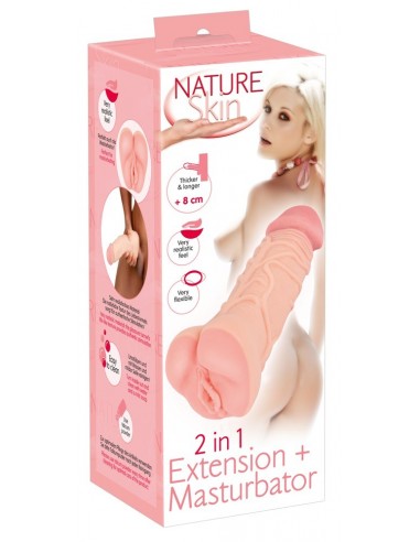 Nature Skin 2In1 Extension+Mas - Masturbatory i Sztuczne pochwy - 1