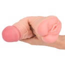 Masturbator i przedłużka 2 w 1 Nature Skin — elastyczny tunel stymulujący z TPE, długość całkowita 22,1 cm, głębokość wkładania - 5