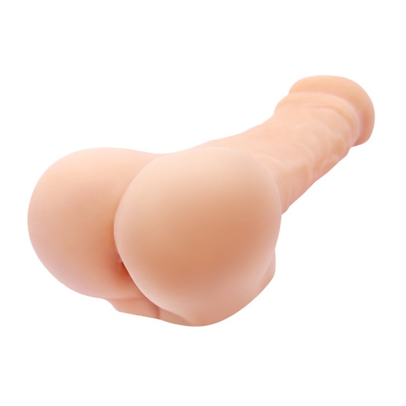 Masturbator Bigger Man Plus z realistycznym kanałem analnym - miękki TPR, 24 cm - 1
