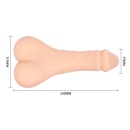 Masturbator Bigger Man Plus z realistycznym kanałem analnym - miękki TPR, 24 cm - 5
