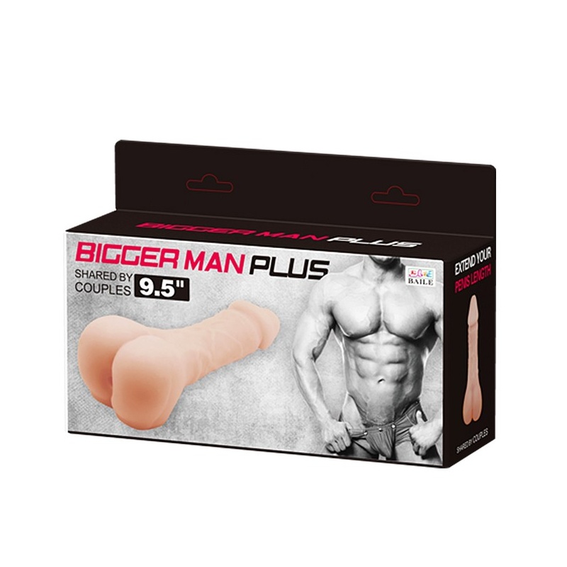Masturbator Bigger Man Plus z realistycznym kanałem analnym - miękki TPR, 24 cm - 6