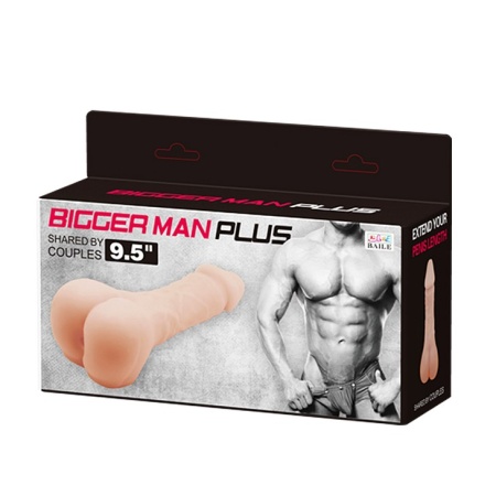Masturbator Bigger Man Plus z realistycznym kanałem analnym - miękki TPR, 24 cm - 6