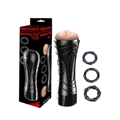 Masturbator wibrujący Quickes Pro 27 cm czarny - 1