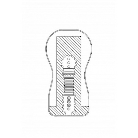 Masturbator Easy Rider Vaginal - manualny, miękka komora silikonowa z grzbietami, 15,7 cm, śr. 6,5 cm - 3