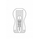Masturbator Easy Rider Vaginal - manualny, miękka komora silikonowa z grzbietami, 15,7 cm, śr. 6,5 cm - 3