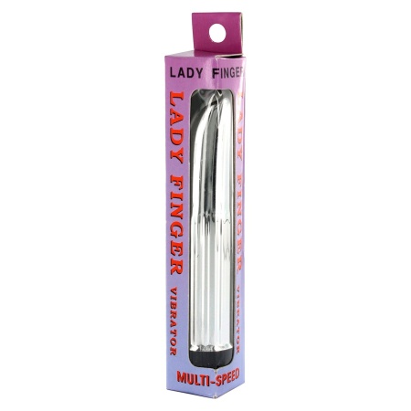 Wibrator Ladyfinger Mini Silver ABS wielobiegowy 13,3 cm - 1