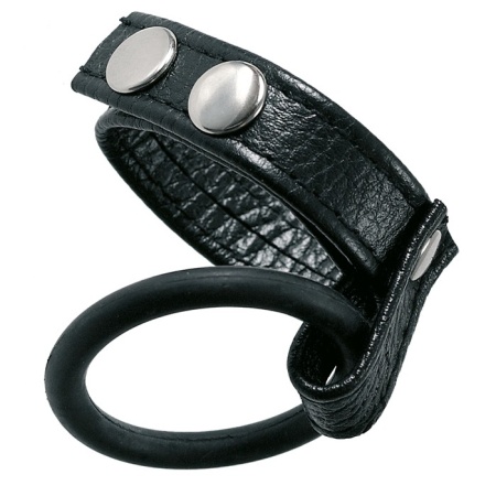 Skórzany rozpieracz moszny Medium Leather Ball Spreader z regulowaną opaską i pierścieniem 5 cm - 1