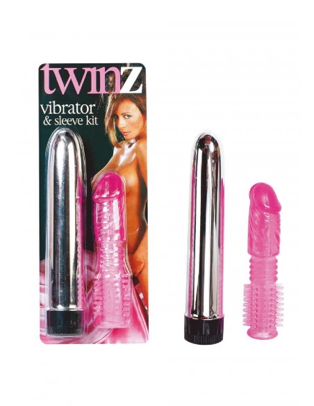 Wibrator-TWINZ VIBRATOR SLEEVE KIT - Wibratory Klasyczne - 2
