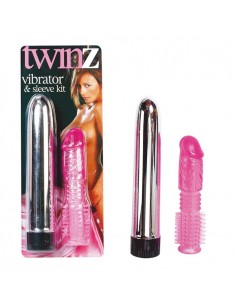 Wibrator-TWINZ VIBRATOR SLEEVE KIT - Wibratory Klasyczne - 1