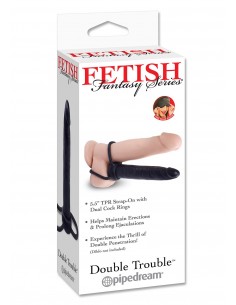Dildo Do Podwójnej Penetracji Ff Double Trouble - Strap-ony, dilda na pasku bez wibracji - 1 2