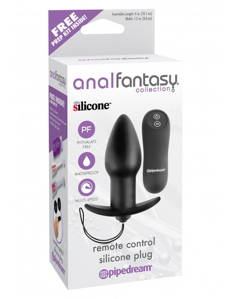 Plug/vibr-REMOTE CONTROLE SILICONE PLUG - Kulki i korki analne wibrujące - 2