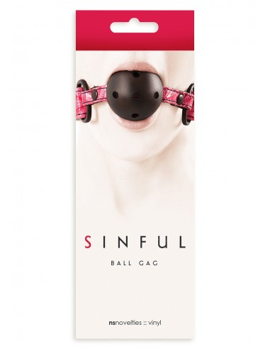 Knebel-SINFUL BALL GAG PINK - Kneble do ust - 1