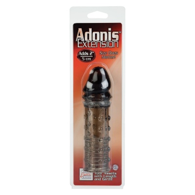 Przedłużka Adonis Extension Grey z wypustkami stymulacyjnymi, 16 cm - 1 2