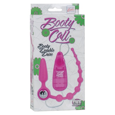 Booty Double Dare – korek analny z wibrującymi koralikami 21 cm - 1