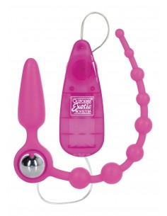 Plug/vibr-BOOTY CALL BOOTY DOUBLE DARE PINK - Kulki i korki analne wibrujące - 1 2