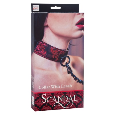 BDSM Scandal Collar With Leash - 1