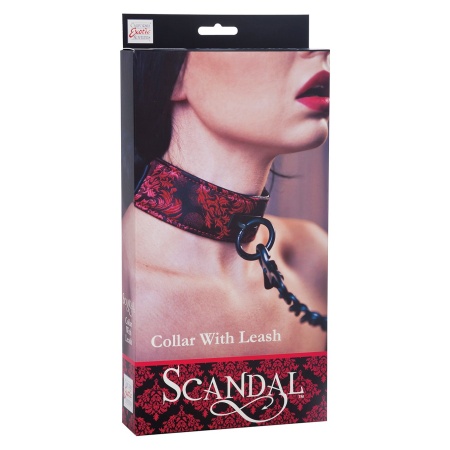 BDSM Scandal Collar With Leash - 1