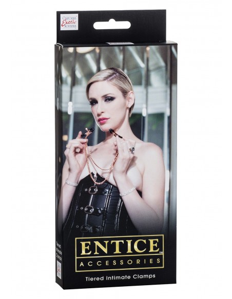 Stymulator-ENTICE TIERED INTIMATE CLAMPS - Klamry i klipsy na sutki - 1