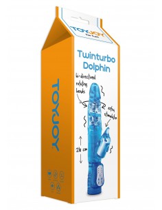 Wibrator-TWINTURBO DOLPHIN VIBR. BLUE - Wibratory Króliczki - 1 2