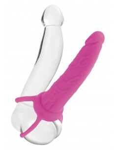 Dildo Do Podwójnej Penetracji Dual Penetrator Pink - Strap-ony, dilda na pasku bez wibracji - 1