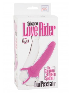 Dildo Do Podwójnej Penetracji Dual Penetrator Pink - Strap-ony, dilda na pasku bez wibracji - 1 2