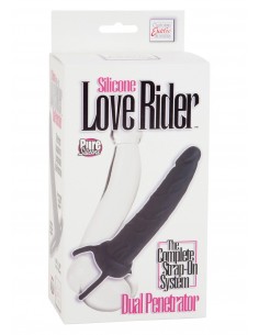 Dildo Do Podwójnej Penetracji Dual Penetrator Black - Strap-ony, dilda na pasku bez wibracji - 1 2