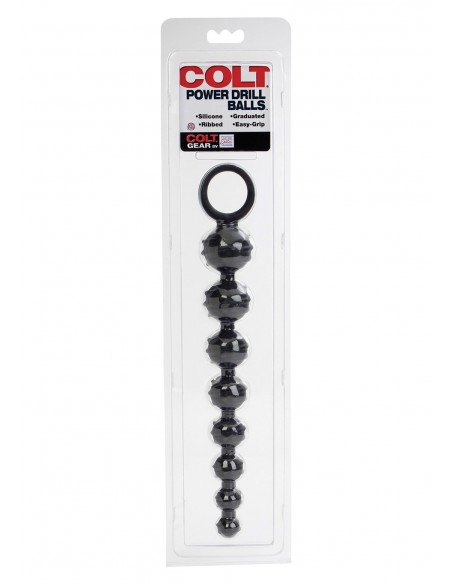 Plug/kulki-COLT POWER DRILL BALLS BLACK - Kulki analne, koraliki analne - 2