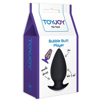 Korek analny Bubble Butt Player Pro – silikon medyczny, 11 cm długości, 5 cm średnicy, szeroka podstawa - 1