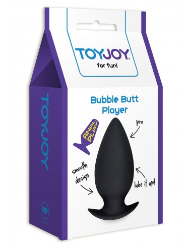 Plug-BUBBLE BUTT PLAYER PRO BLACK - Korki analne silikonowe - 1
