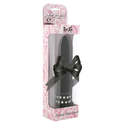 Wibrator Diamond Superbe Vibe Black z pokrętłem regulacji wibracji, 18 cm - 1