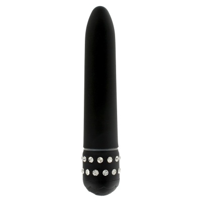 Wibrator Diamond Superbe Vibe Black z pokrętłem regulacji wibracji, 18 cm - 1 2