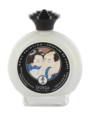 Świeca/krem-SHUNGA WHITE CHOC BODYPAINT 100ML - Olejki i żele do masażu - 1