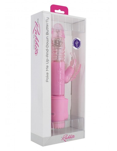 Wibrator-POKE ME UP-AND-DOWN BUTTERFLY PINK - Wibratory Króliczki - 2