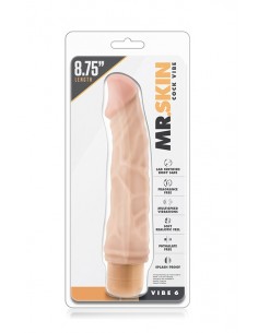 Wibrator-MR. SKIN COCK VIBE VIBE 6 BEIGE - Dilda realistyczne - 1 2