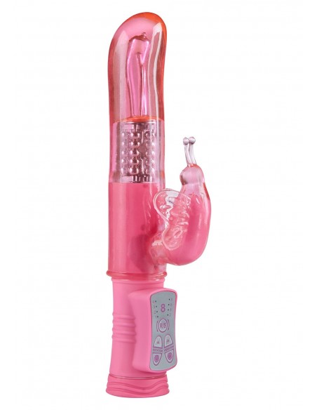 Wibrator-HAPPY HUGGING BUTTERFLY PINK - Wibratory Króliczki - 1