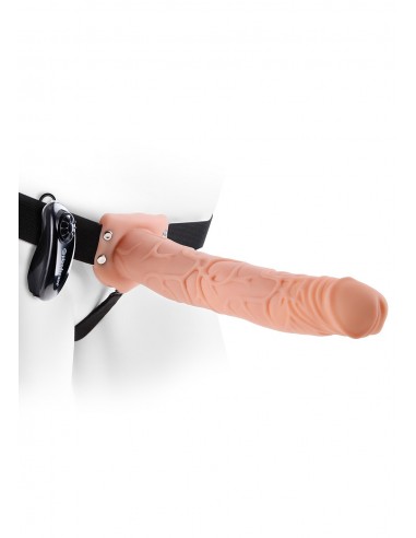 Proteza-Vibr Strap-On W Balls 11"""" Flesh - Strap-ony, dilda na pasku z wibracją - 2