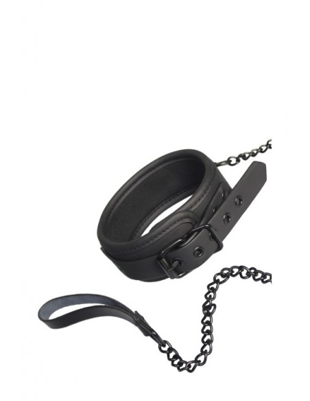 BDSM Blaze Collar And Chain Black - Chokery, obroże i smycze - 2