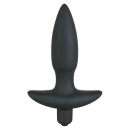 Korek analny z wibracją Black Velvets Small Plug — silikonowy, 5 stopni wibracji, długość 13 cm, średnica 1,9–2,7 cm - 2