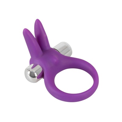 Pierścień erekcyjny wibrujący Sweet Smile Rabbit z króliczymi uszami, 6,5 cm, średnica wewnętrzna 3,5 cm - 1 2