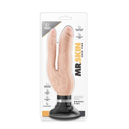 Wibrator podwójny Cock Vibes Double Vibe z regulacją EZ Dial i przyssawką, 17,8 cm - 2