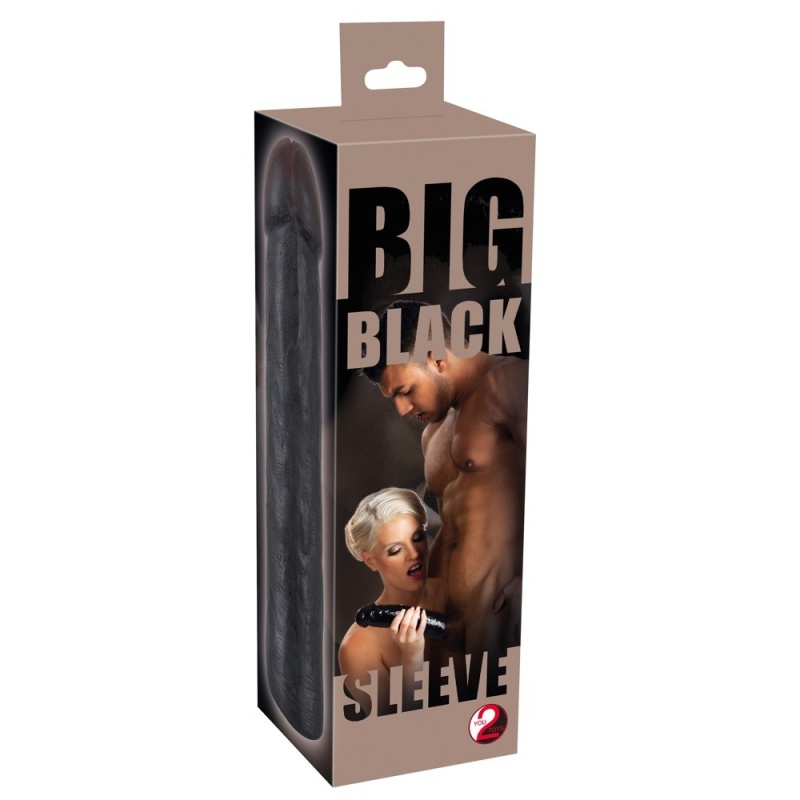 Penis Sleeve Black – Elastyczna Nakładka Rozszerzająca z TPE, 22 cm, Ø 4,2–4,8 cm - 1