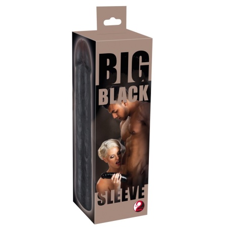 Penis Sleeve Black – Elastyczna Nakładka Rozszerzająca z TPE, 22 cm, Ø 4,2–4,8 cm - 1