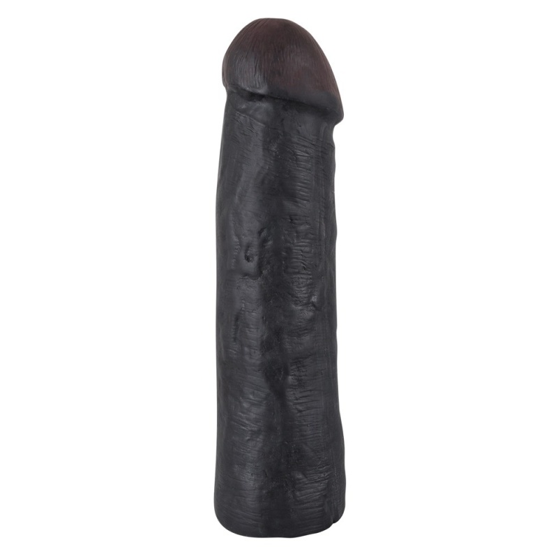 Penis Sleeve Black – Elastyczna Nakładka Rozszerzająca z TPE, 22 cm, Ø 4,2–4,8 cm - 3