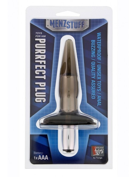 Plug/vibr-MENZSTUFF PURRFECT PLUG SMOKE - Kulki i korki analne wibrujące - 1