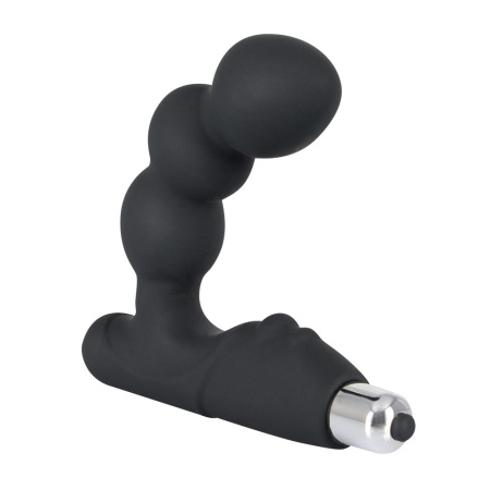 Stymulator prostaty Rebel – zakrzywiony wibrator punktu P z kulowymi segmentami wtyczka 11 cm, średnica 1,7–3,6 cm - 2