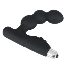 Stymulator prostaty Rebel – zakrzywiony wibrator punktu P z kulowymi segmentami wtyczka 11 cm, średnica 1,7–3,6 cm - 3