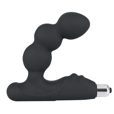 Stymulator prostaty Rebel – zakrzywiony wibrator punktu P z kulowymi segmentami wtyczka 11 cm, średnica 1,7–3,6 cm - 4