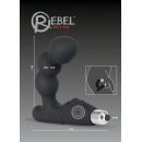 Stymulator prostaty Rebel – zakrzywiony wibrator punktu P z kulowymi segmentami wtyczka 11 cm, średnica 1,7–3,6 cm - 5