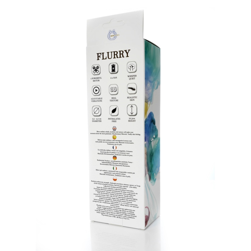 Wibrator FLURRY z CyberSkin® - ultrarealistyczna tekstura, regulowana wibracja i elastyczna konstrukcja - 3